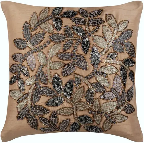 Vista 19 de HomeCentric Funda de almohada geométrica beige, 12 x 12 pulgadas, cuadrado de lino y algodón, círculos contemporáneos de Pascua, círculo de la vida