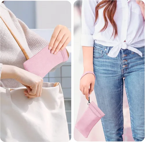 Vista 6 de Fintie Bolsa doble para lentes con correa de transporte, funda portátil de microfibra suave para gafas de sol