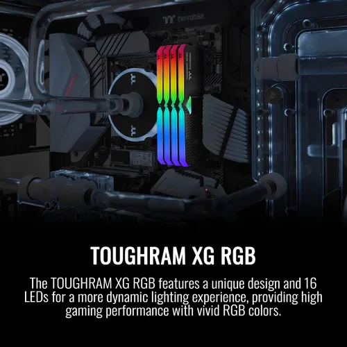 Vista 2 de Thermaltake TOUGHRAM XG RGB DDR4 4000MHz 16GB (8GB x 2) 16,8 millones de colores RGB Alexa/Razer Chroma/Placa base de 5 V, memoria RGB sincronizable