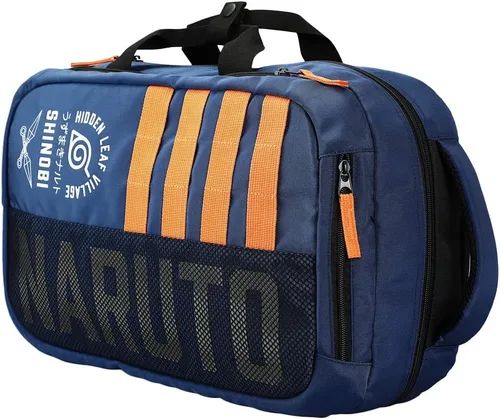 Vista 7 de Bioworld Naruto Hidden Leaf Village Anime Cartoon Desktop Workspace Tech Mochila, Azul, Computadora portátil