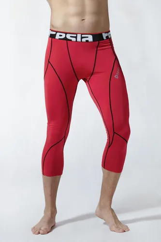 Vista 8 de TSLA Pantalones de compresión 34 para hombre, mallas de entrenamiento para correr, leggings atléticos capri de secado fresco, capa base de yoga