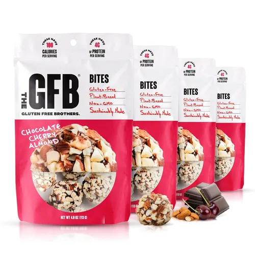 Vista 26 de The GFB Bocaditos de proteína aptos para alérgenos para pastel de cumpleaños, aperitivos sin gluten sin nueces, bolas de proteína a base de plantas
