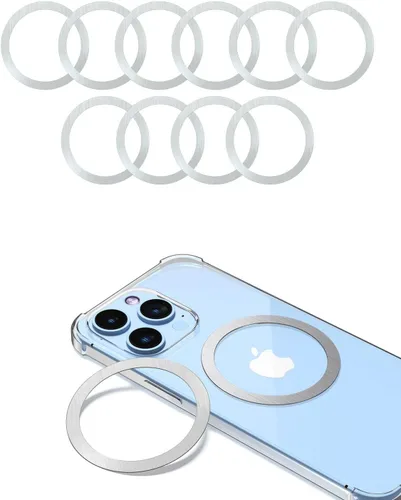 Vista 14 de Anillos adaptadores magnéticos 2 piezas compatibles con MagSafe, para Kindle Pop Socket Magnetic, para accesorios Magsafe y carga inalámbrica