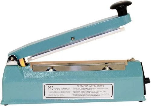 Vista 2 de Kit de elementos de bolsa de plástico de sellado térmico con sellador de impulsos de mano de 8 pulgadas con temporizador ajustable