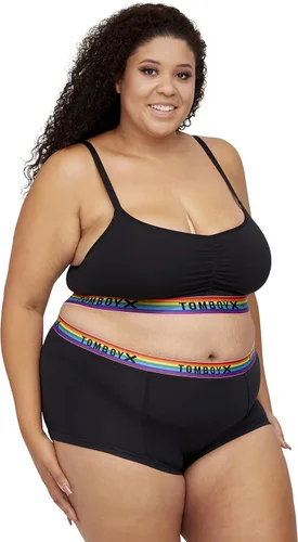 Vista 5 de TomboyX Ropa interior corta para mujer, de algodón, elástica, cómoda, (3XS-6X)