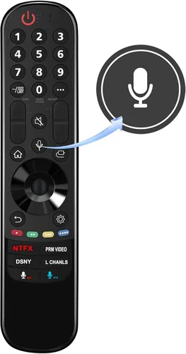 Vista 2 de Control remoto de voz mágica de repuesto AN-MR21GA para LG TV 65QNED90UPA 65QNED95UPA 65QNED99UPA 75QNED90UPA 75QNED95UPA 75QNED99UPA 86QNED90UPA