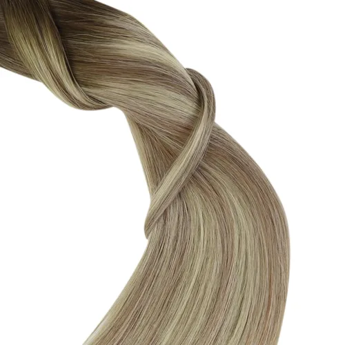 Vista 105 de YoungSee Extensiones de Cabello Humano con Cinta Balayage Extensiones de Cabello con Cinta Marrón Oscuro Extensiones de Cabello con Cinta Ombre