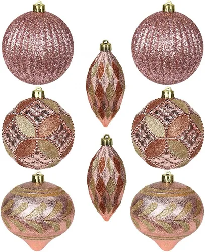 Vista 16 de 30 piezas de adornos de bola de árbol de Navidad irrompibles negros para decoración navideña
