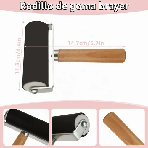 Vista 5 de Kit de fabricación de sellos de goma de 10 piezas - Kit de impresión en bloque, herramientas de talla de linóleo con 8 tipos de cuchillas, 8 piezas