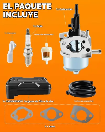 Vista 7 de MOTOALL Carburador para lavadora a presión Ryobi RY802900 2900 PSI