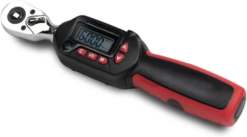 Vista 23 de Llave dinamométrica digital de 1/2 pulgada Tapha Tools, rango de torque 7.4-147.5 ft-lb (10-200 N-m), precisión ±2%, notificación LED y timbre