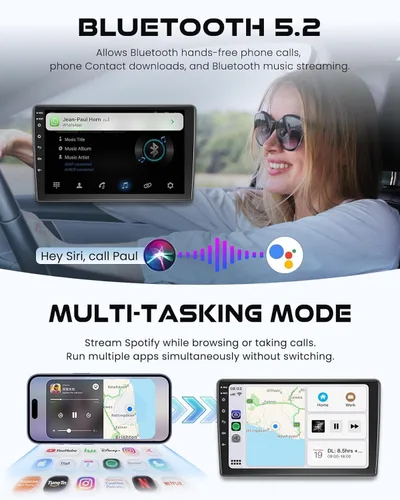 Vista 4 de 6+128 8-core Android 13 para Ford F150 2009-2014 Estéreo de Coche, Radio de Coche con Pantalla Táctil IPS de 9 Pulgadas con Carplay/Android Auto