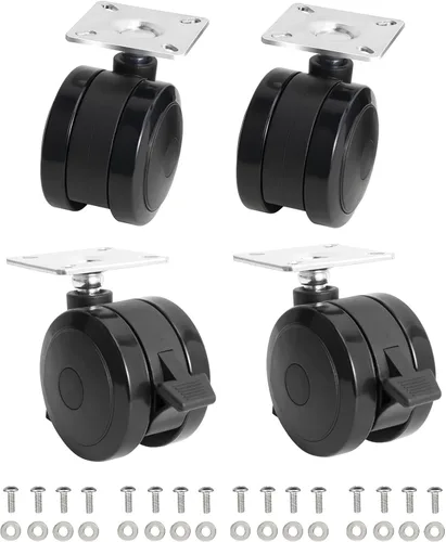 Vista 11 de 3" Locking Caster Wheels for Ninja XSKUNSTAND Outdoor Stand, 4 Pack Direct Replacement Wheel with Brake for Ninja Woodfire Grill Stand & Pizza