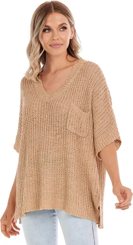 Vista 2 de Mud Pie Suéter con cuello en V Theo para mujer