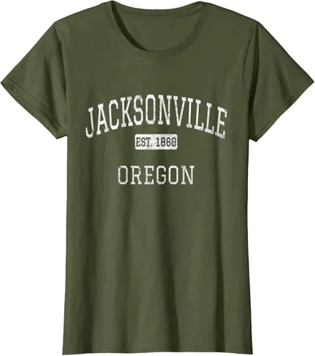Vista 27 de Jacksonville Oregon OR - Camiseta vintage, Negro