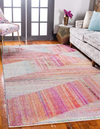 Vista 11 de Unique Loom colección Lyon - Alfombra abstracta y moderna