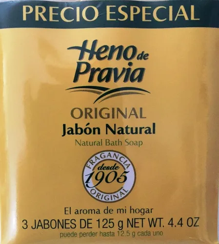 Vista 3 de Heno de Pravia Jabón de baño natural 4oz (3 jabones en total)