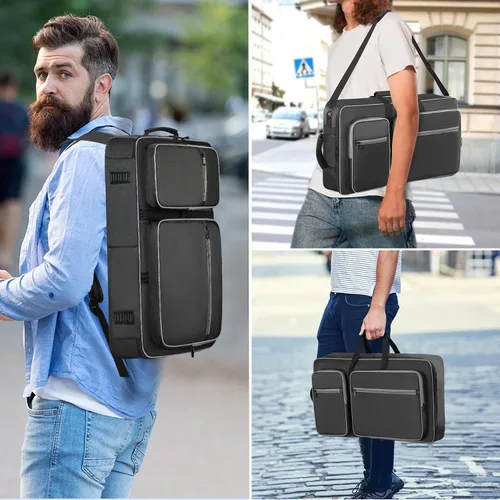 Vista 7 de Funda para controlador de DJ compatible con DDJ FLX4/400/REV1 Numark Party Mix 2/Mixtrack Platinum FX, mochila de DJ acolchada con correa de hombro