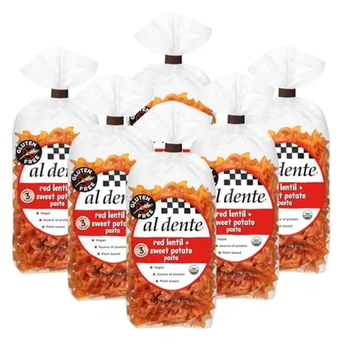 Vista 10 de Al Dente Pasta a base de plantas garbanzos + cúrcuma, 8 onzas (paquete de 6)