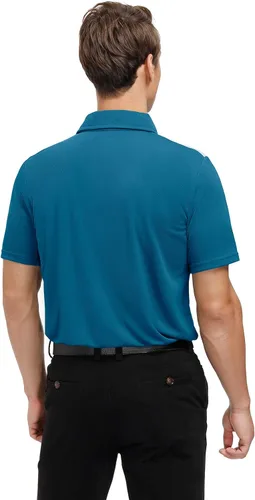 Vista 5 de Corna Camisas de golf para hombre que absorben la humedad ajuste seco de secado rápido manga corta estilo casual para hombre