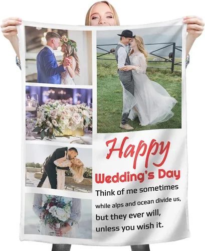 Vista 21 de Mantas personalizadas con collage de fotos, mantas personalizadas con texto y imagen, mantas de franela suave, mantas de cama regalo para bebé
