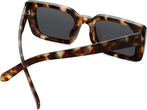 Vista 3 de Onrtry Rectangle Sunglasses for Women Men Vintage Fashion Sun Glasses