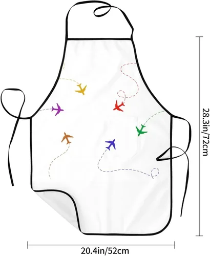 Vista 4 de Delantal de aviación para aviación, delantales de cocina para hombre y mujer, delantal de cocina, delantal de chef, delantales de jardín ajustables