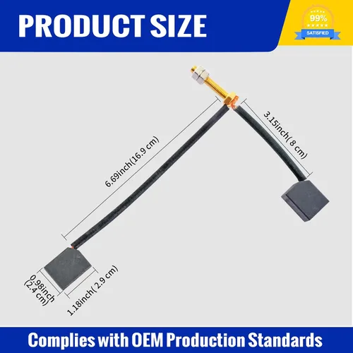 Vista 4 de Roykaw Kit de cepillos de motor ADC para carrito de golf para modelos Club Car y EZGO TXT, reemplaza al OEM # 73120-G25, 73120G25, 1021862-01
