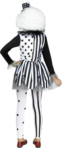 Vista 2 de Fun World Disfraz de payaso asesino grande para niñas, multicolor, talla XL
