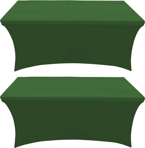 Vista 23 de Banquet Tables Pro Mantel rectangular plegable de elastano de 6 pies de largo, elástico, ajustado, para mesas de patio plegables de 30 pulgadas