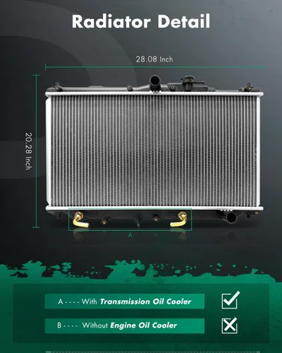 Vista 2 de SCITOO Radiador de refrigeración del motor compatible con 1990-1993 para Honda para Accord 2.2L 1992-1996 para Honda para Prelude 2.2L Reemplazar