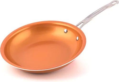 Vista 10 de MasterPan Sartén cuadrada antiadherente de cerámica de 9.5 pulgadas en tono cobre