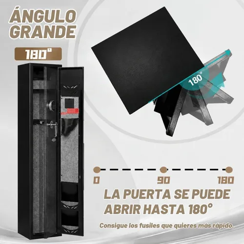 Vista 4 de KAER 2-3 - Gabinete de teclado digital seguro para pistolas 01 - negro