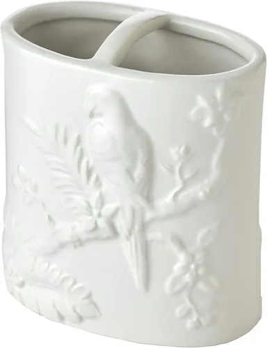 Vista 4 de SKL Home Vern Yip Jungle Cats - Porta cepillos de dientes, color blanco