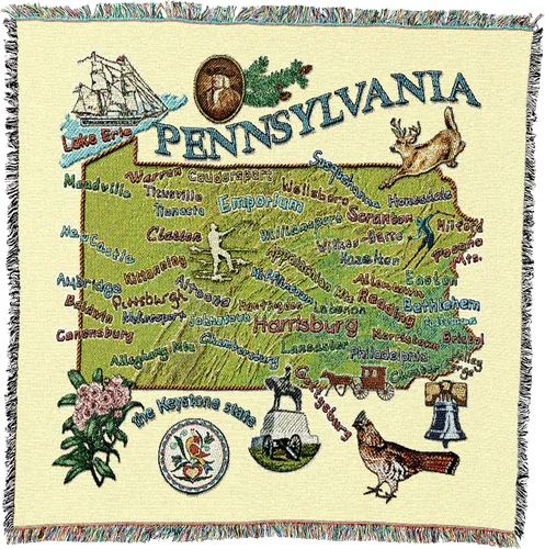 Vista 31 de Pure Country Weavers State of Alabama - Manta cuadrada para regalo, manta de tapiz tejida de algodón, fabricada en los Estados Unidos