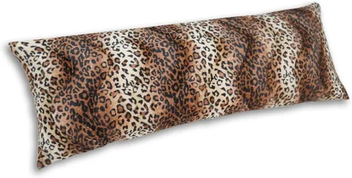 Vista 12 de CARRIE HOME Almohadas de Cuello de Microcuentas con Estampado de Leopardo Cilíndricas Tipo Puff Suaves - Almohada Pequeña de Rollo para Brazo