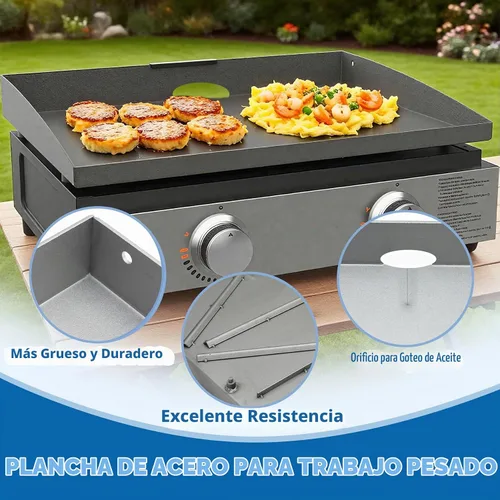 Vista 3 de Parte superior de repuesto de plancha de 22 pulgadas para parrillas de mesa