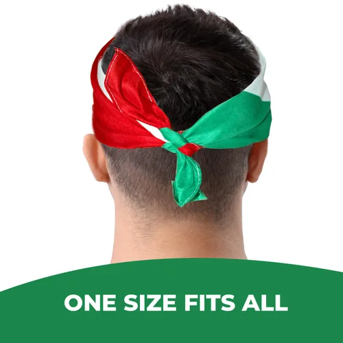 Vista 7 de Costume Adventure Bandana con bandera mexicana, bandana mexicana para hombres o mujeres, talla única