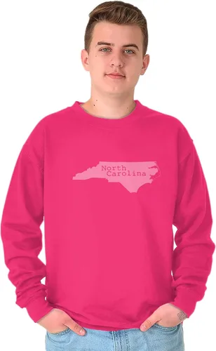 Vista 6 de North Carolina State Map Shape Souvenir NC Womens Mens Crew Sudadera