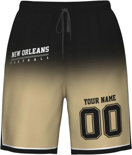 Vista 12 de Pantalones cortos de playa personalizados de fútbol para hombre, de secado rápido, personalizados con cualquier nombre y número, regalos