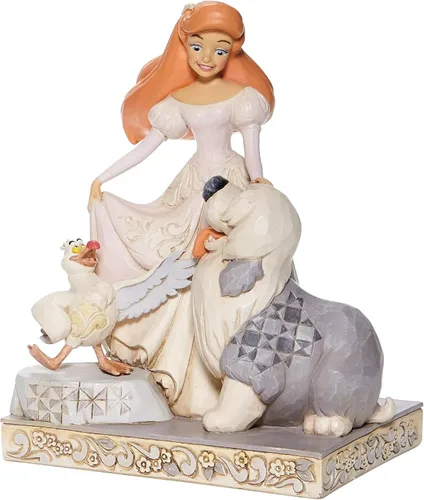 Vista 4 de Enesco Disney Traditions by Jim Shore White Woodland - Figura de Ariel, Max y Scuttle, 7.75 pulgadas, multicolor