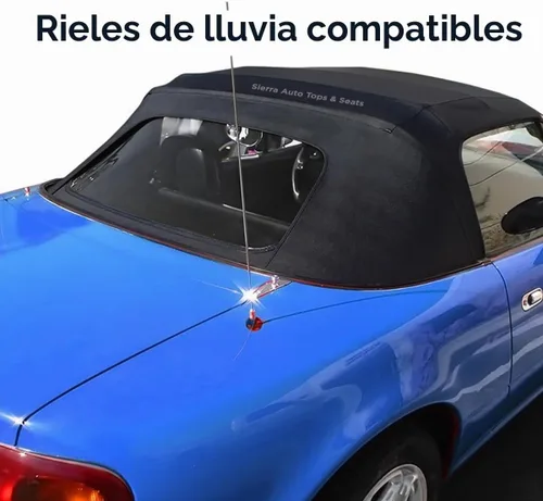 Vista 4 de Sierra Auto Tops Rieles de lluvia de repuesto para Miata Convertible Top, compatible con modelos Mazda Miata MX5 1990-2005, PVC de goma de alta