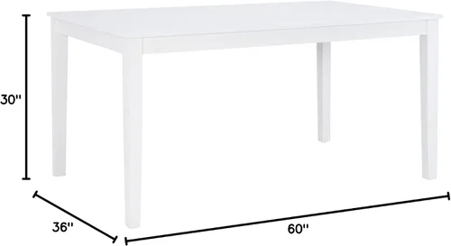 Vista 11 de Powell Mesa de comedor clásica White Walker