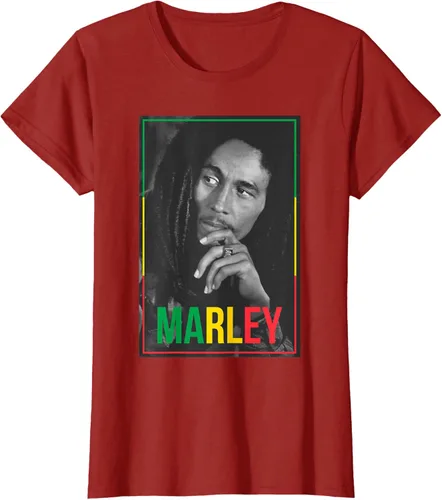 Vista 65 de Camiseta blanca oficial de Bob Marley Photo S Negro