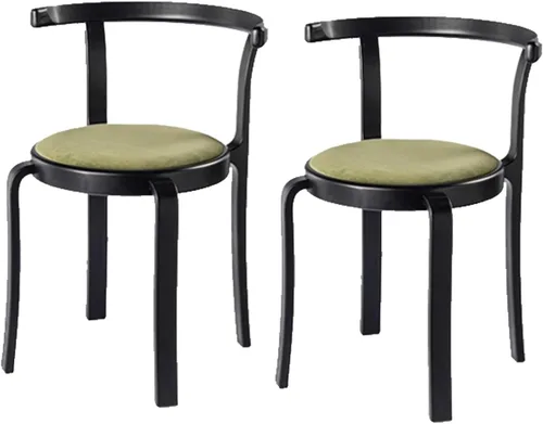 Vista 20 de Sillas de comedor de madera, silla de comedor tapizada, sillas de cocina apilables, asiento de tocador para comedor, sala de estudio, sala de estar