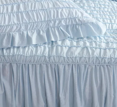 Vista 5 de Shabby Chic® - Colcha tamaño King, ropa de cama de algodón suave con fundas a juego, decoración del hogar bellamente drapeada para todas