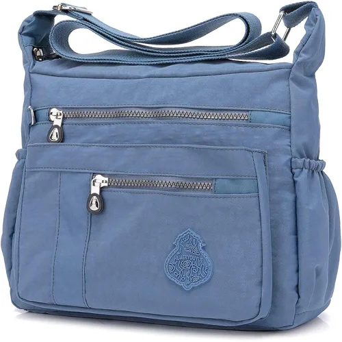 Vista 2 de MINTEGRA Bolso cruzado para mujer, bolso de hombro impermeable de nailon, bolsillo ligero