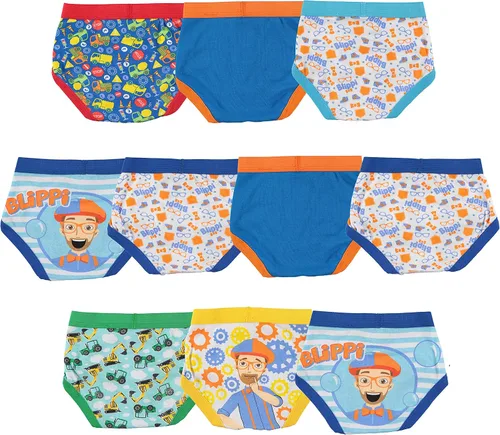 Vista 2 de Blippi 7 10-pk Toddler Boys 100% Combed Cotton Underwear Briefs in Sizes 23t and 4t