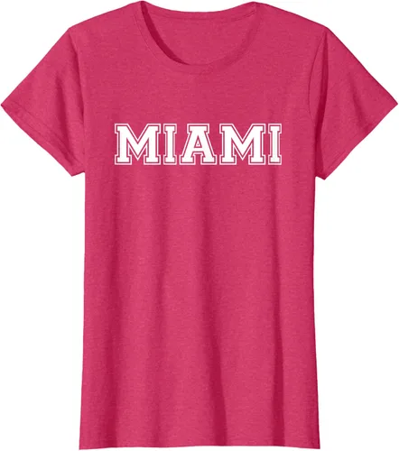 Vista 7 de Camiseta de regalo deportiva estilo universitario Miami Florida, Negro, S
