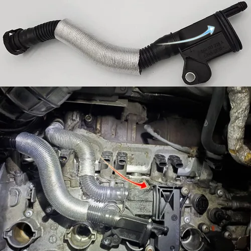 Vista 7 de PCV - Válvula de ventilación del cárter del motor, separador de aceite compatible con Audi A3 A4 A5 Q5 TT VW Beetle CC Jetta Passat Tiguan 1.8